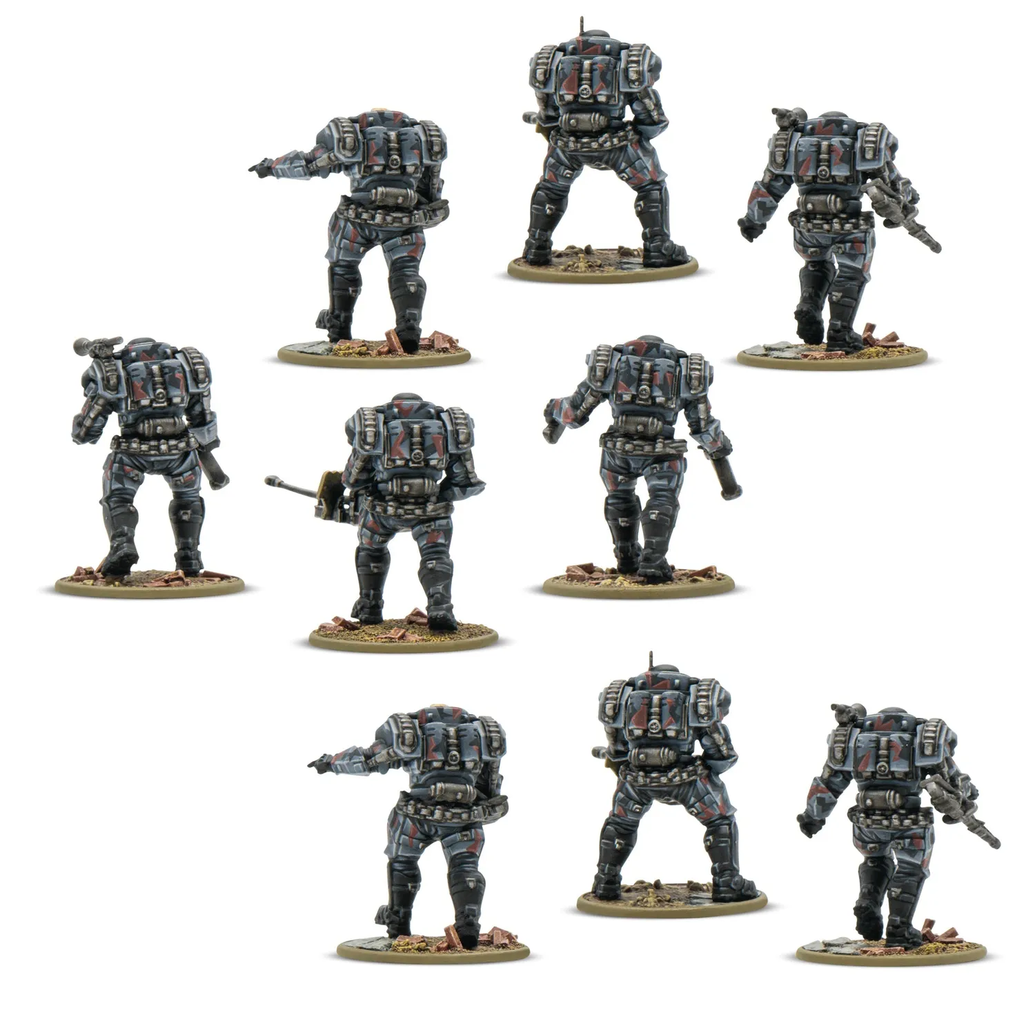 Bolt Action Konflikt ’47 Stahltruppen Heavy Infantry figurines plastique 9 soldats