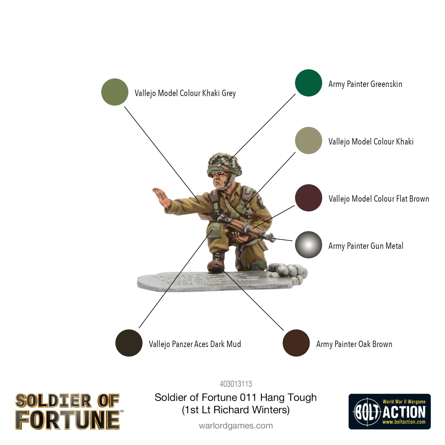 Bolt Action Soldier of Fortune 011 Hang Tough! Richard Winters figurine résine