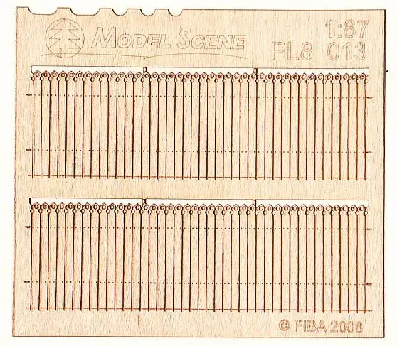 Model Scene PL8-013 clôture bois décorative lot de 2