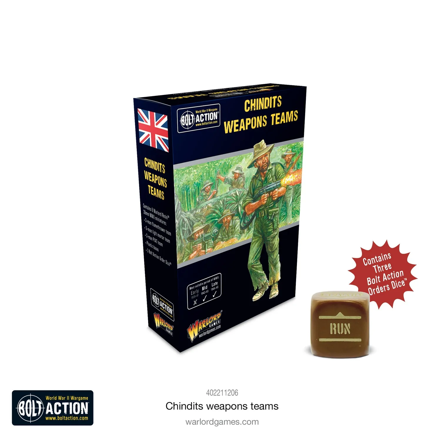 Bolt Action Chindit weapons teams coffret figurines résine