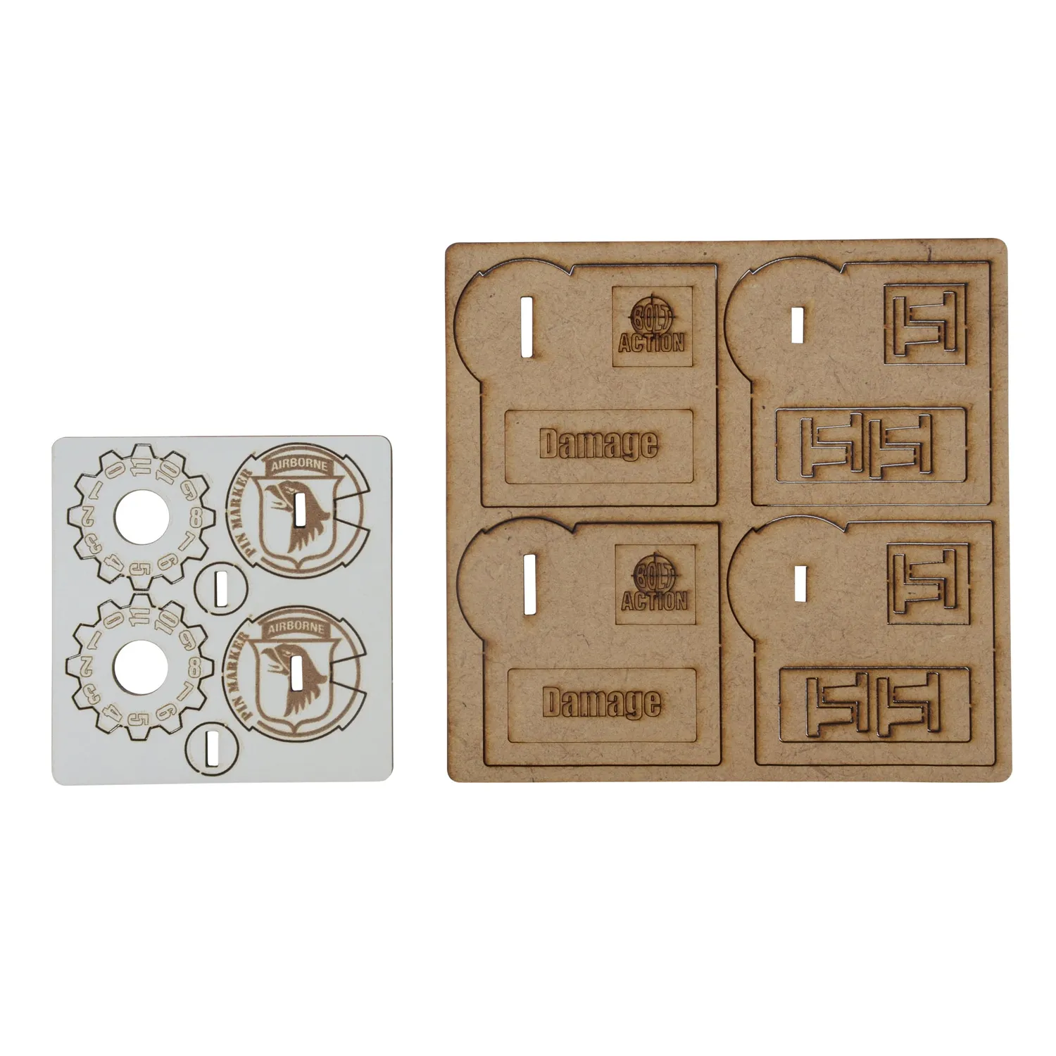Bolt Action Vehicle Pin Markers 101st American Airborne MDF