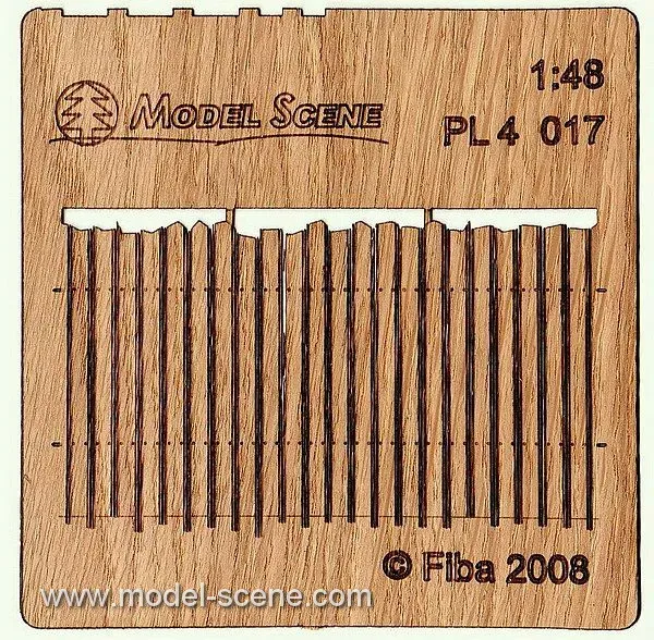 Albion Wooden fence irregular cut II clôture bois miniature 2 pièces
