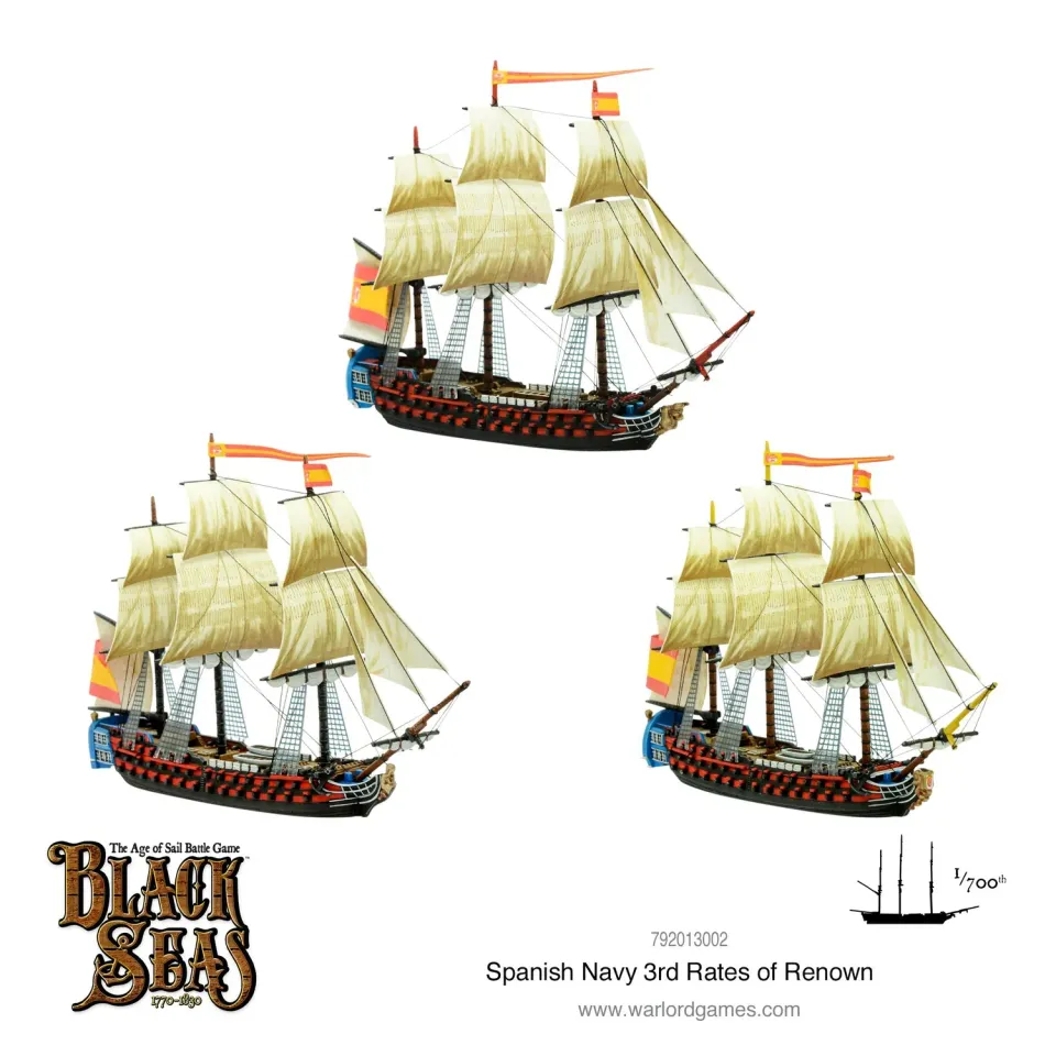 Black Seas Spanish Navy 3rd Rates of Renown navires espagnols