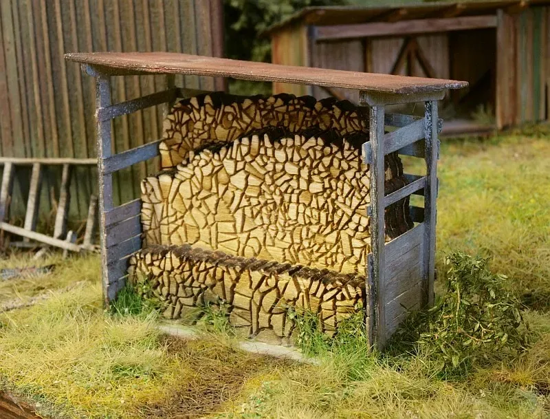 Albion abri à bois 94506 kit maquette bois à monter
