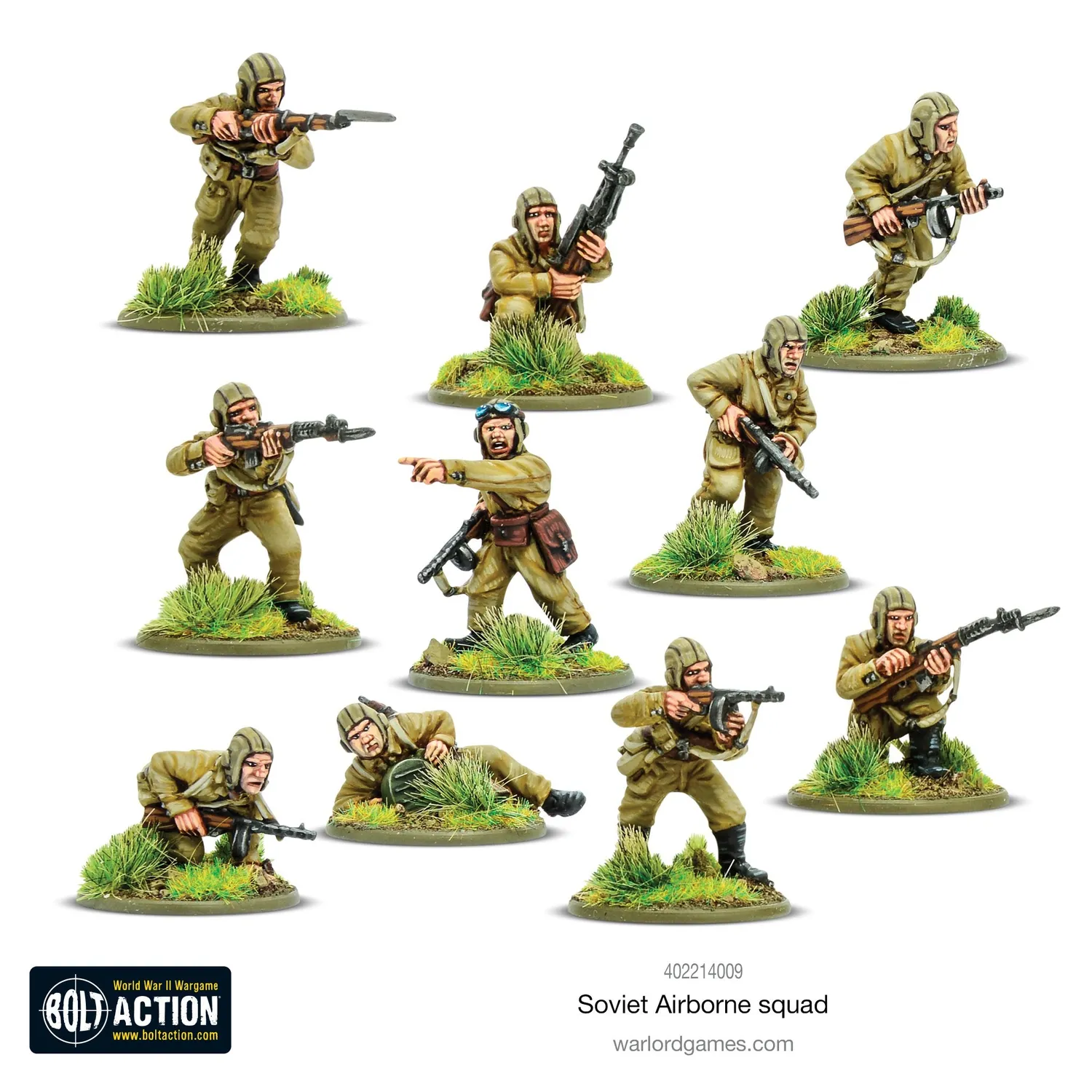 Bolt Action Soviet Airborne Squad figurines métal 10 figurines