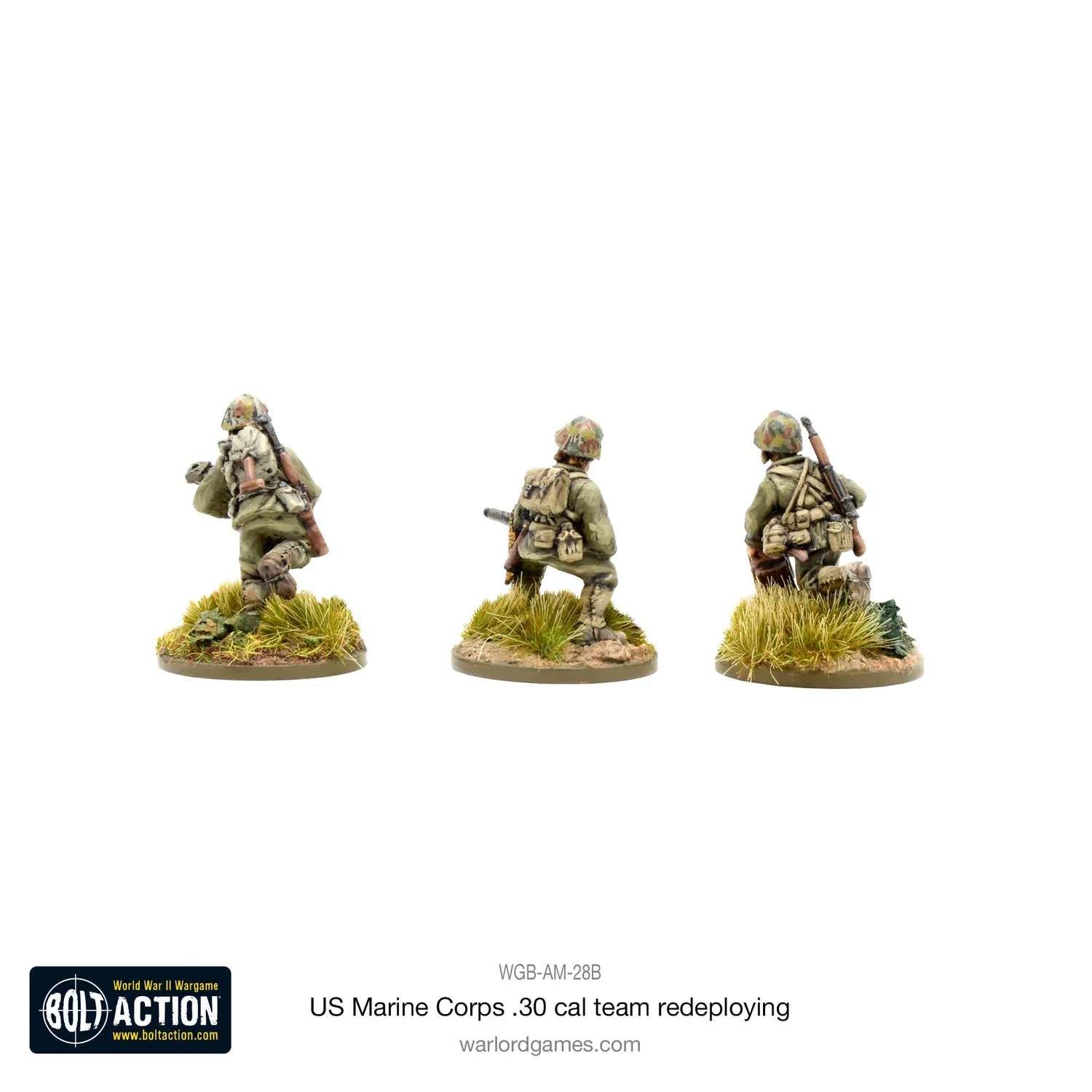 Warlord Games Bolt Action USMC 30 Cal MMG figurines métal x3