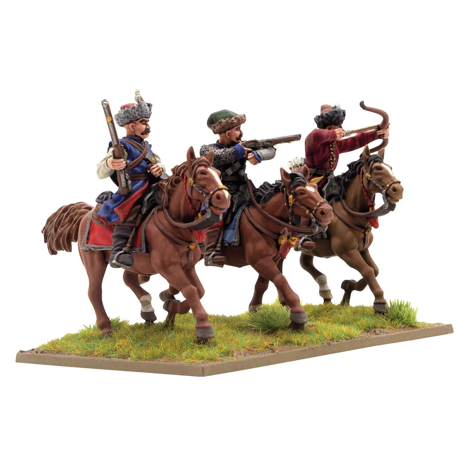 Pike & Shotte Levy cavalry with muskets figurines mtal