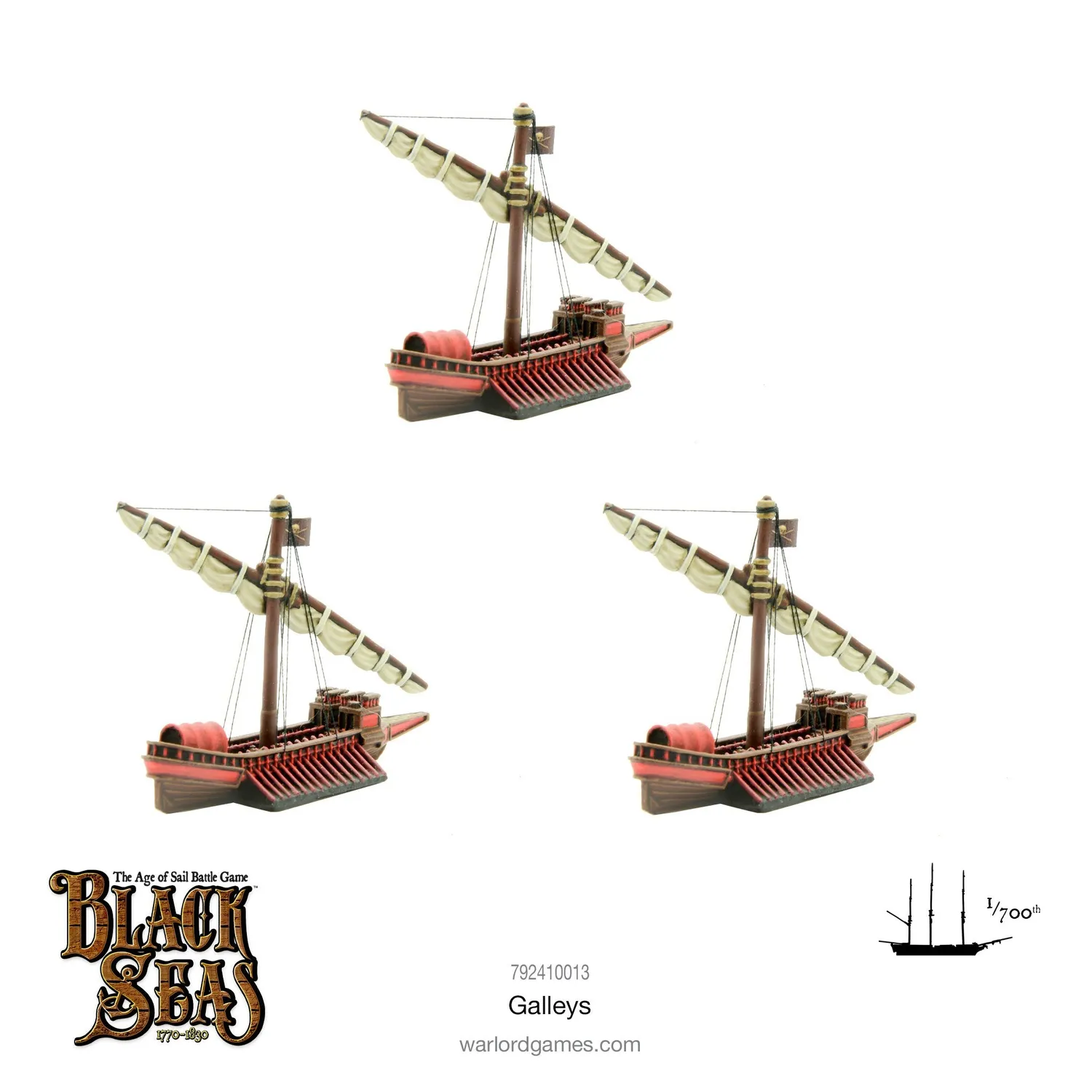 Bolt Action Black Seas Galleys navires figurines résine métal