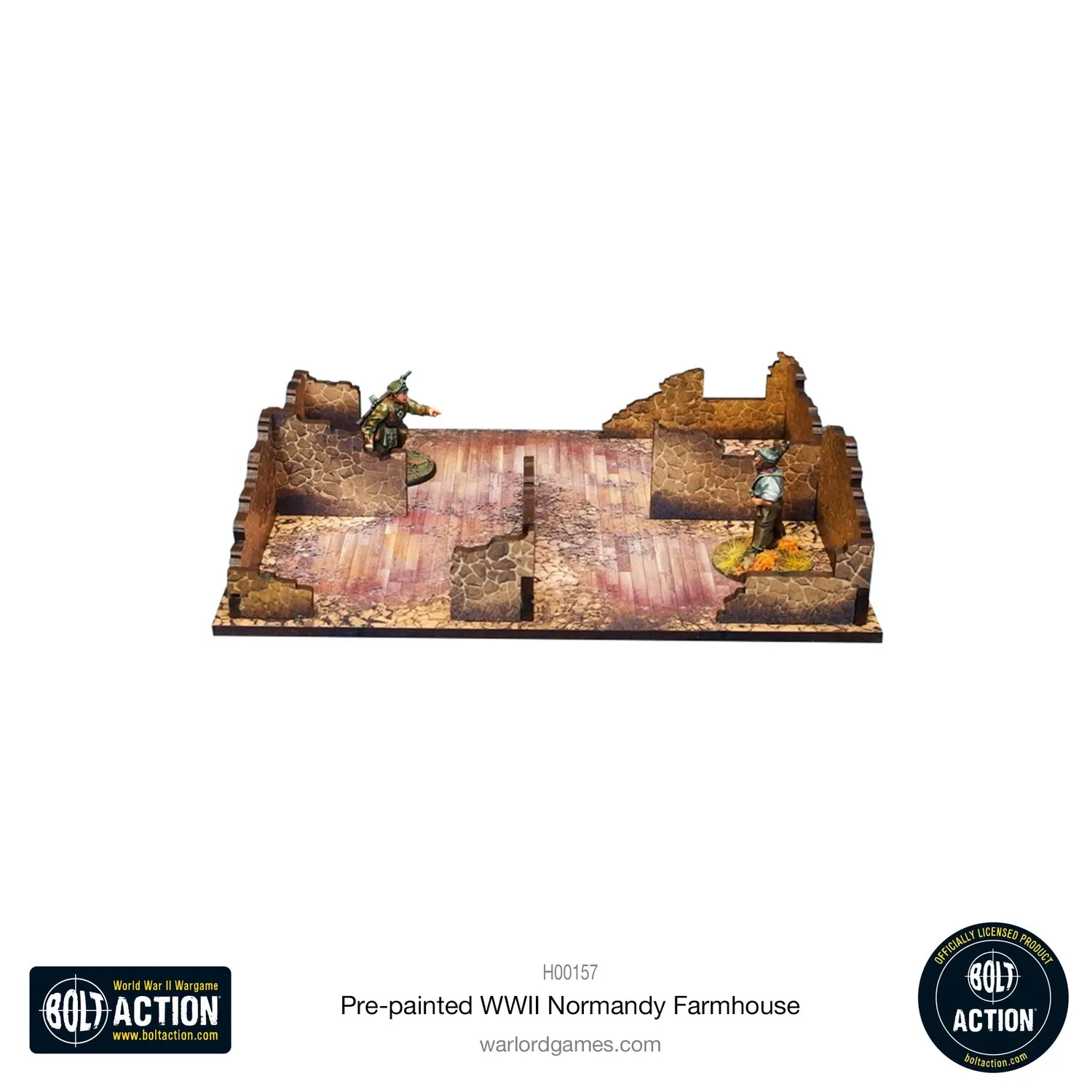 Bolt Action Pre-painted WWII Normandy Farmhouse décor prépeint 28 mm