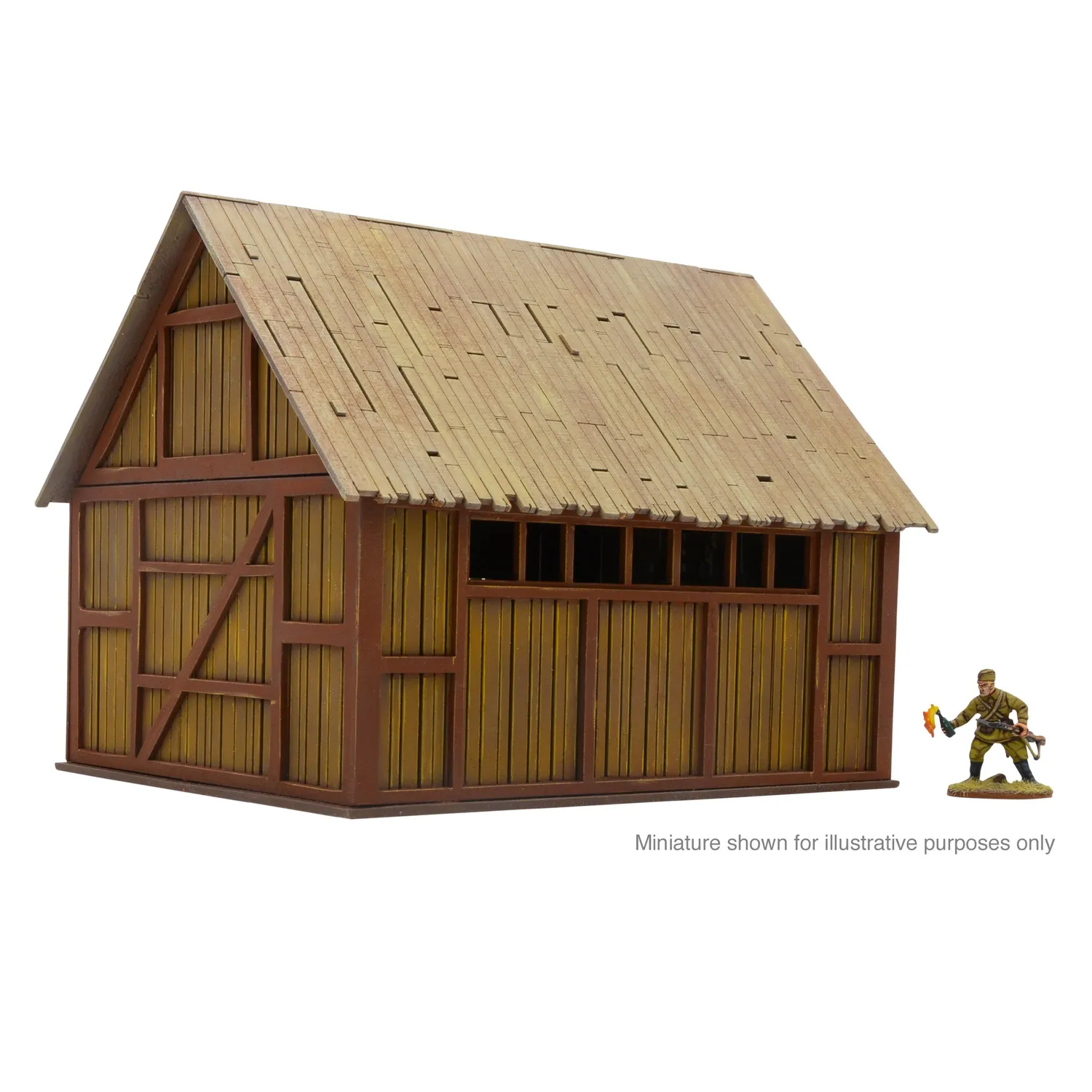 Bolt Action Eastern European Barn terrain 28 mm MDF démontable