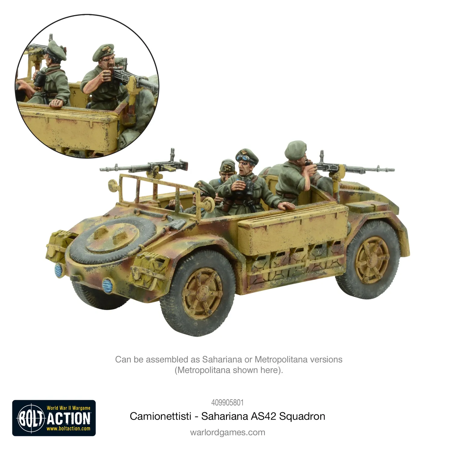 Bolt Action Camionettisti Sahariana AS42 Squadron véhicules blindés