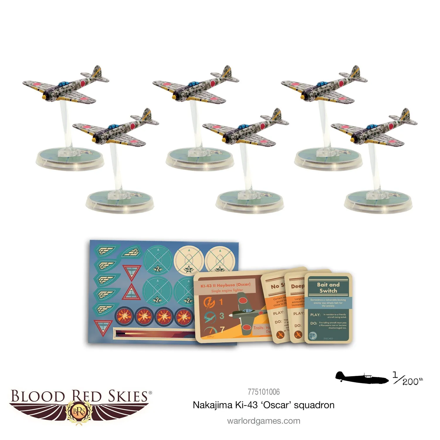 Blood Red Skies Ki-43 II Oscar escadrille 6 avions