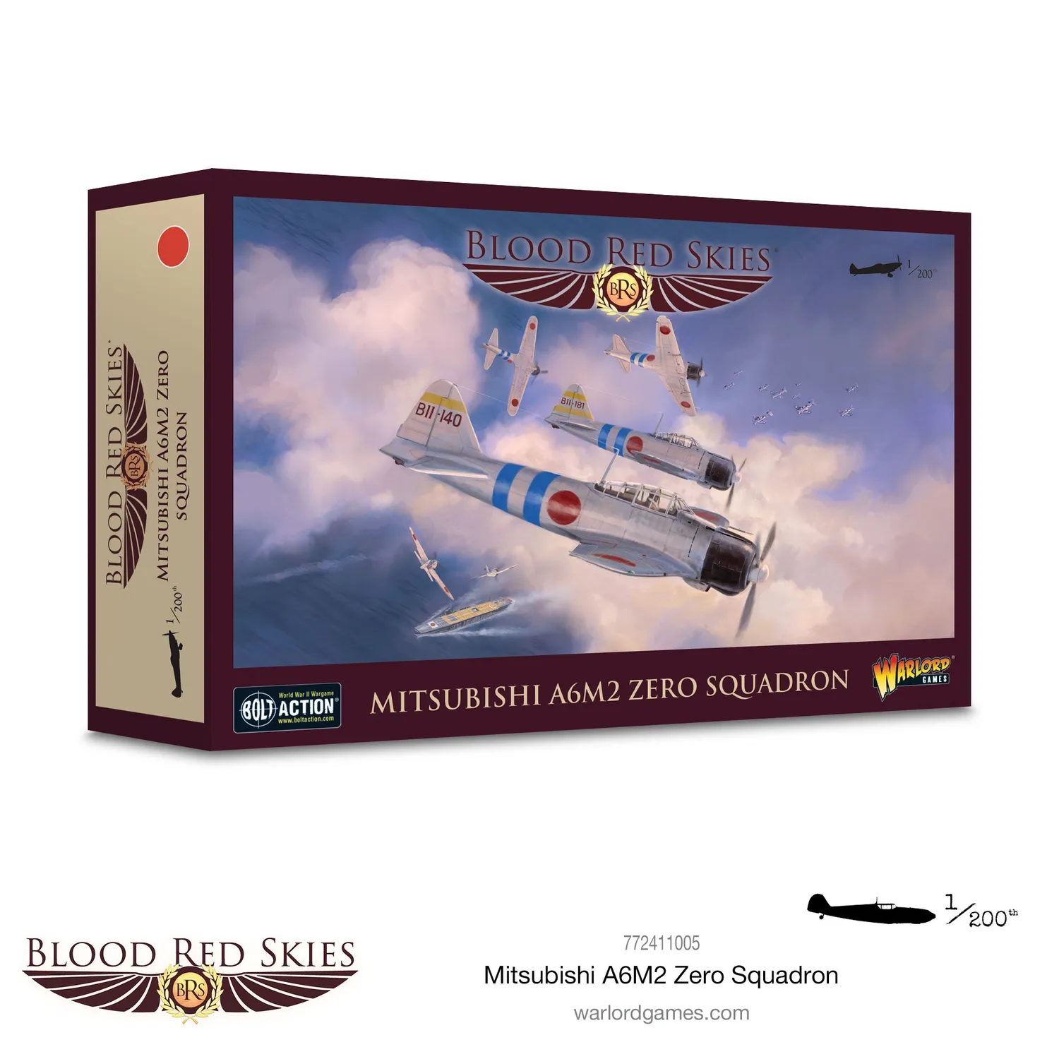 Blood Red Skies Mitsubishi A6M2 Zero Squadron avions résine x6