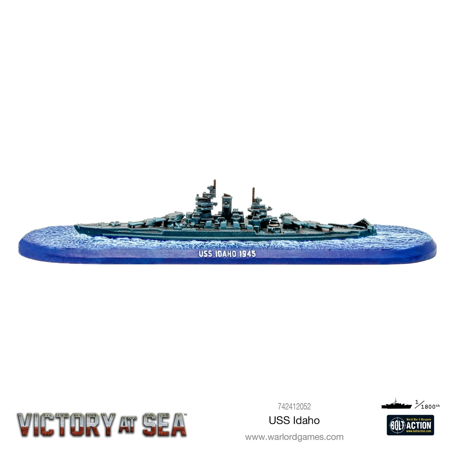 Bolt Action Victory at Sea USS Idaho cuirassé résine