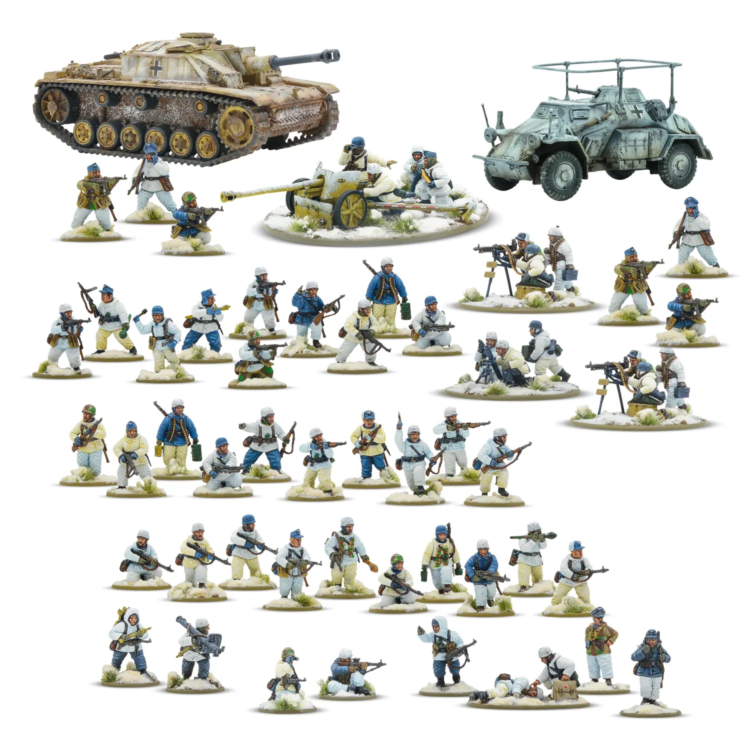 Bolt Action German Fallschirmjäger Winter Starter Army armée de démarrage