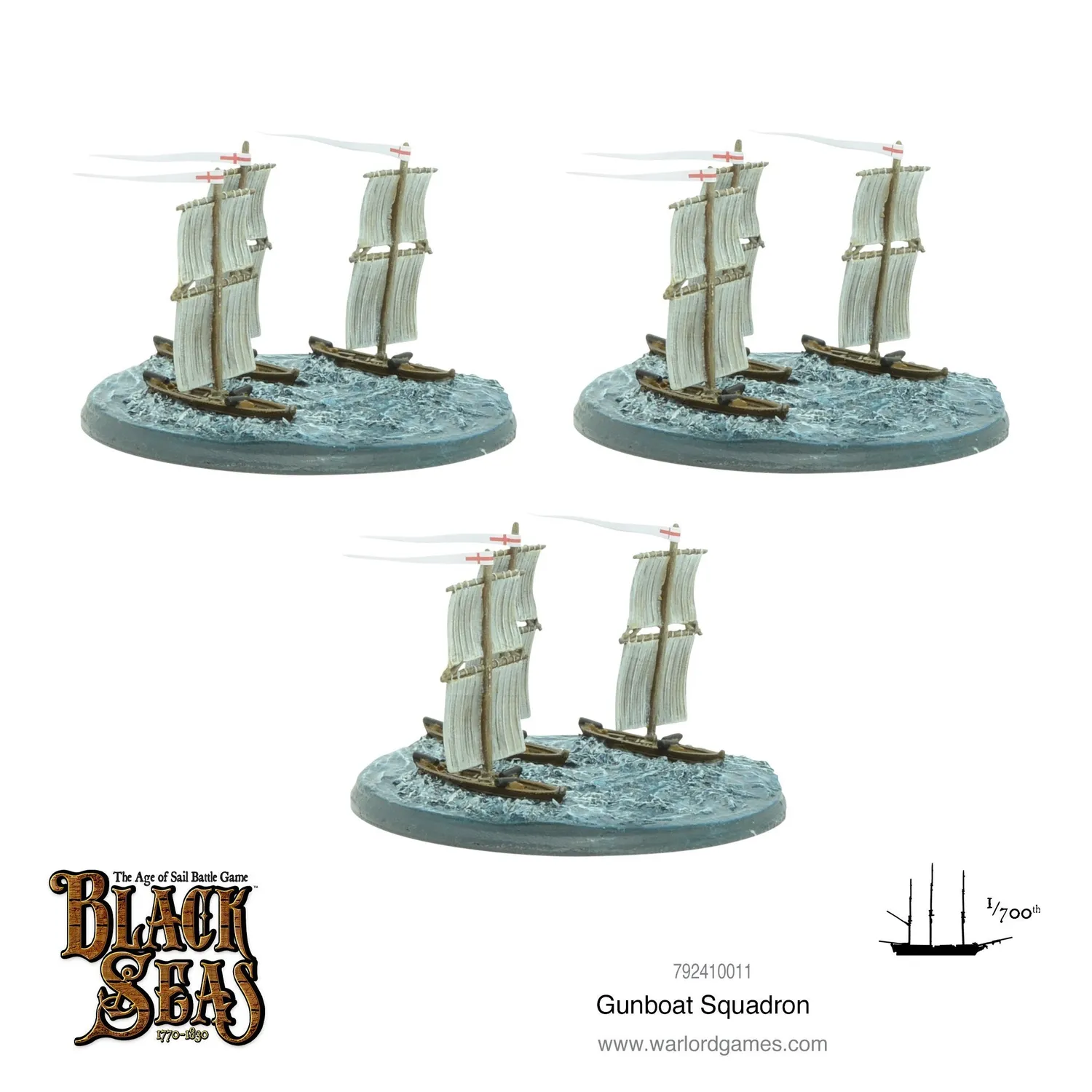 Warlord Games Black Seas Gunboat Squadron bateaux résine