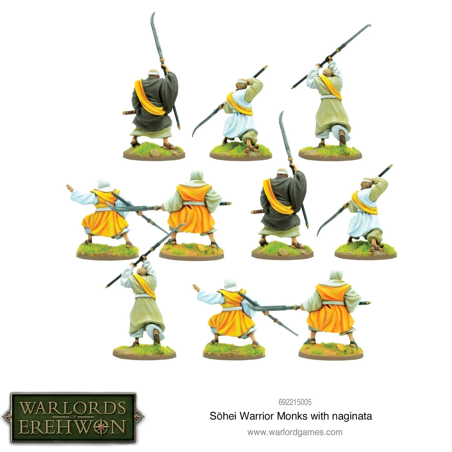 Warlord Games Erehwon Sohei Warrior Monks figurines métal x10
