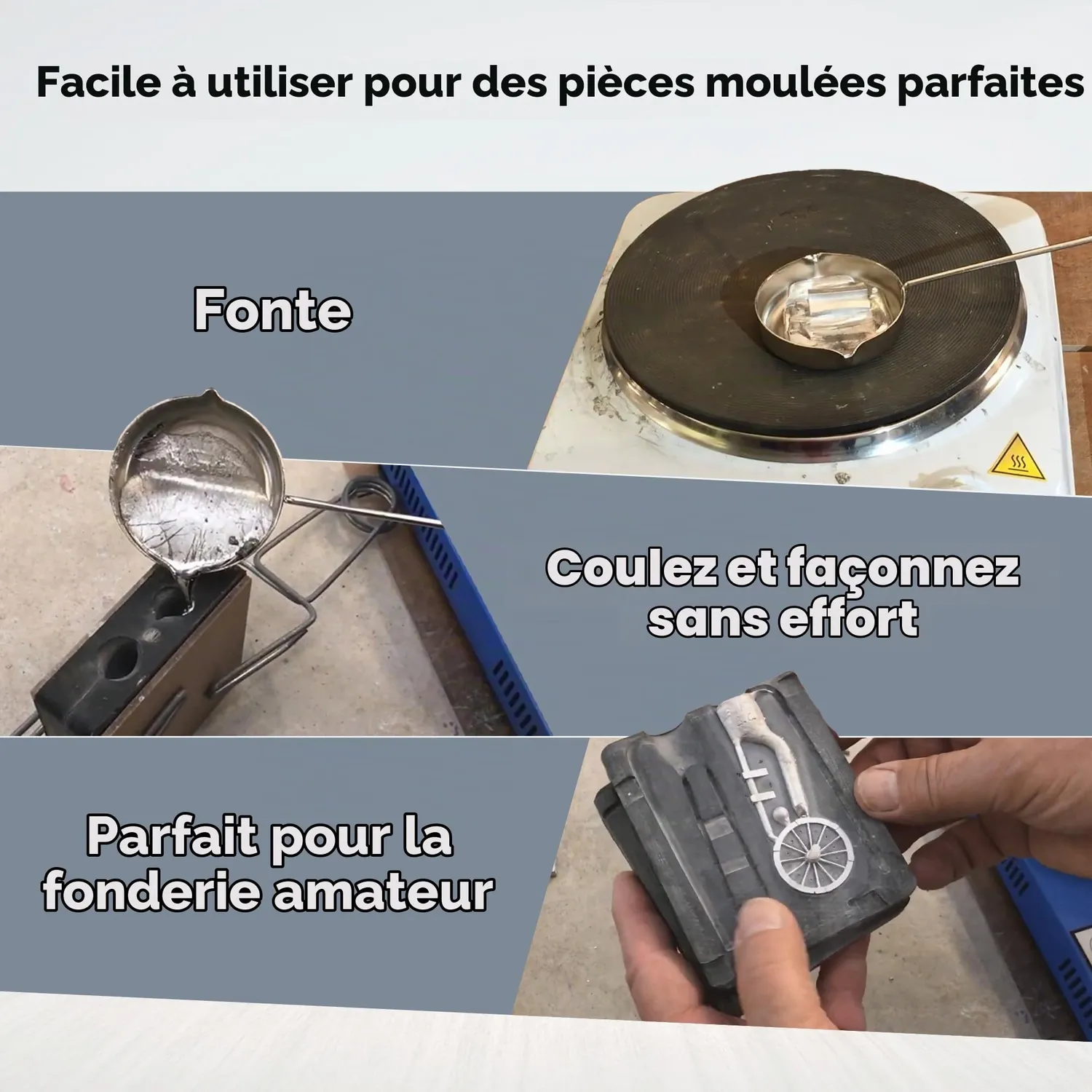 Prince August PA2042 louche à fondre 250 g à double bec