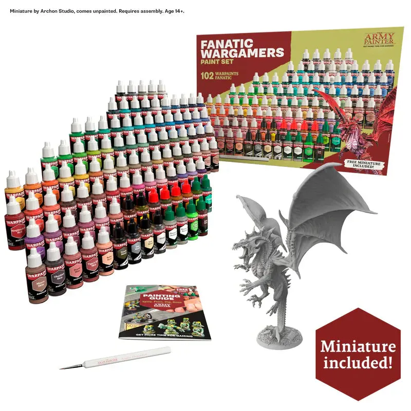 Army Painter Warpaints Fanatic Wargamers Set 102 peintures + dragon