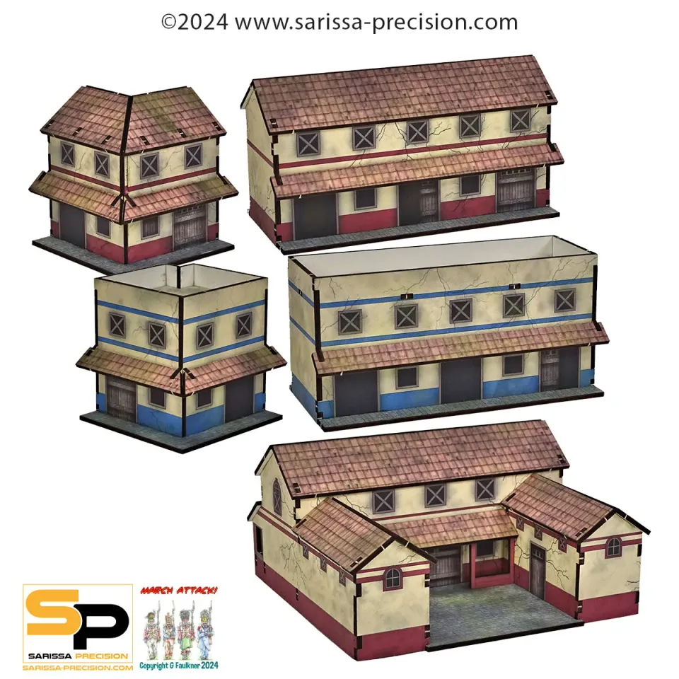 Bolt Action 15mm Roman Town terrain MDF kit complet