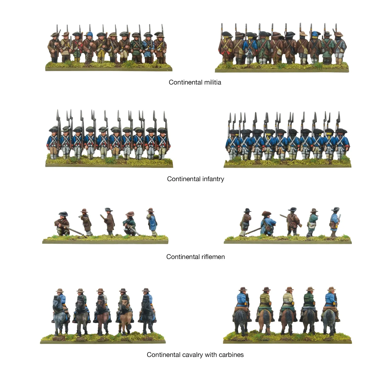 Bolt Action Black Powder Revolution! Continental Army Bundle plastique
