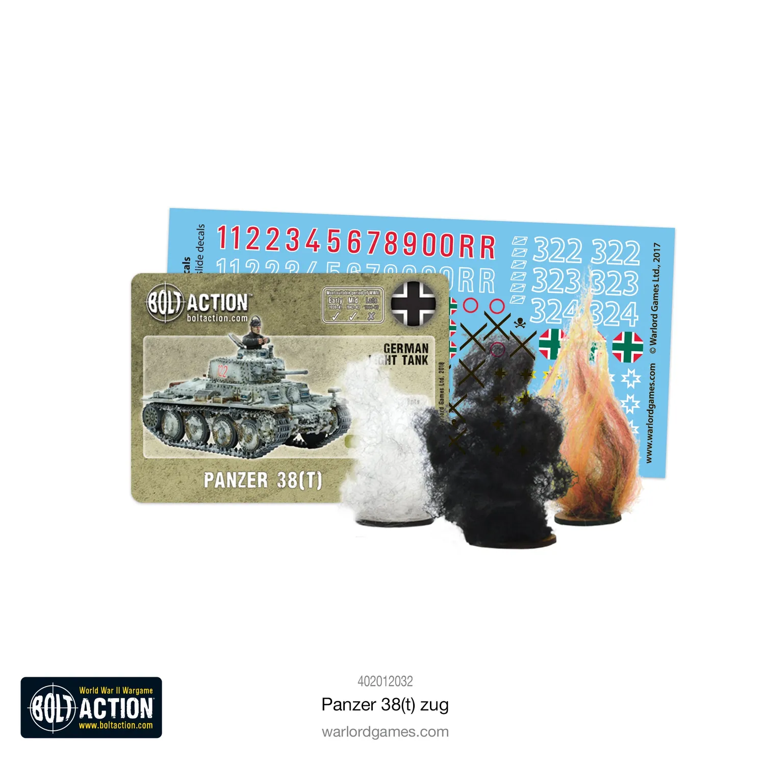 Bolt Action Panzer 38(t) Zug peloton de chars plastique