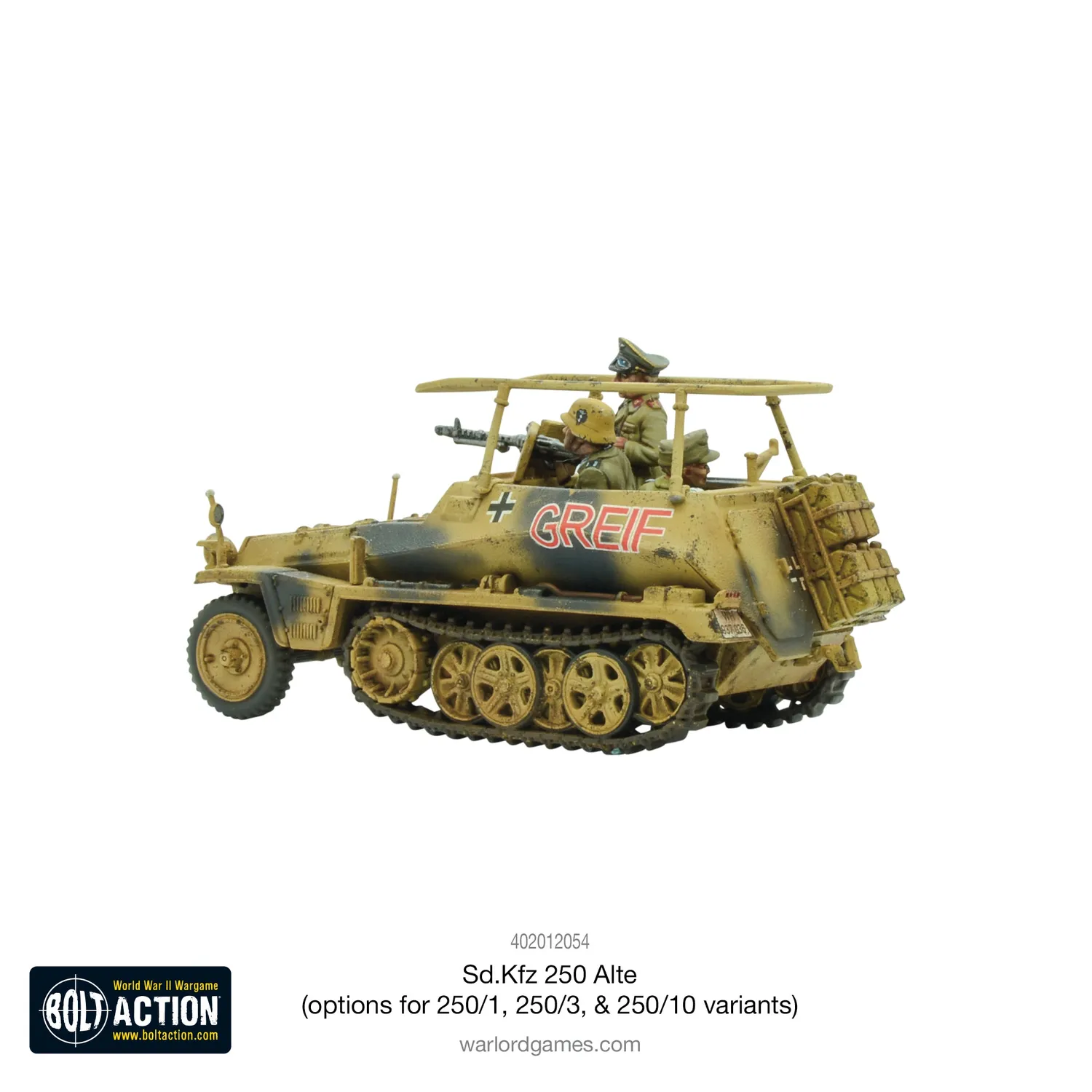 Bolt Action Sd.Kfz 250 Alte half-track plastique 3 versions