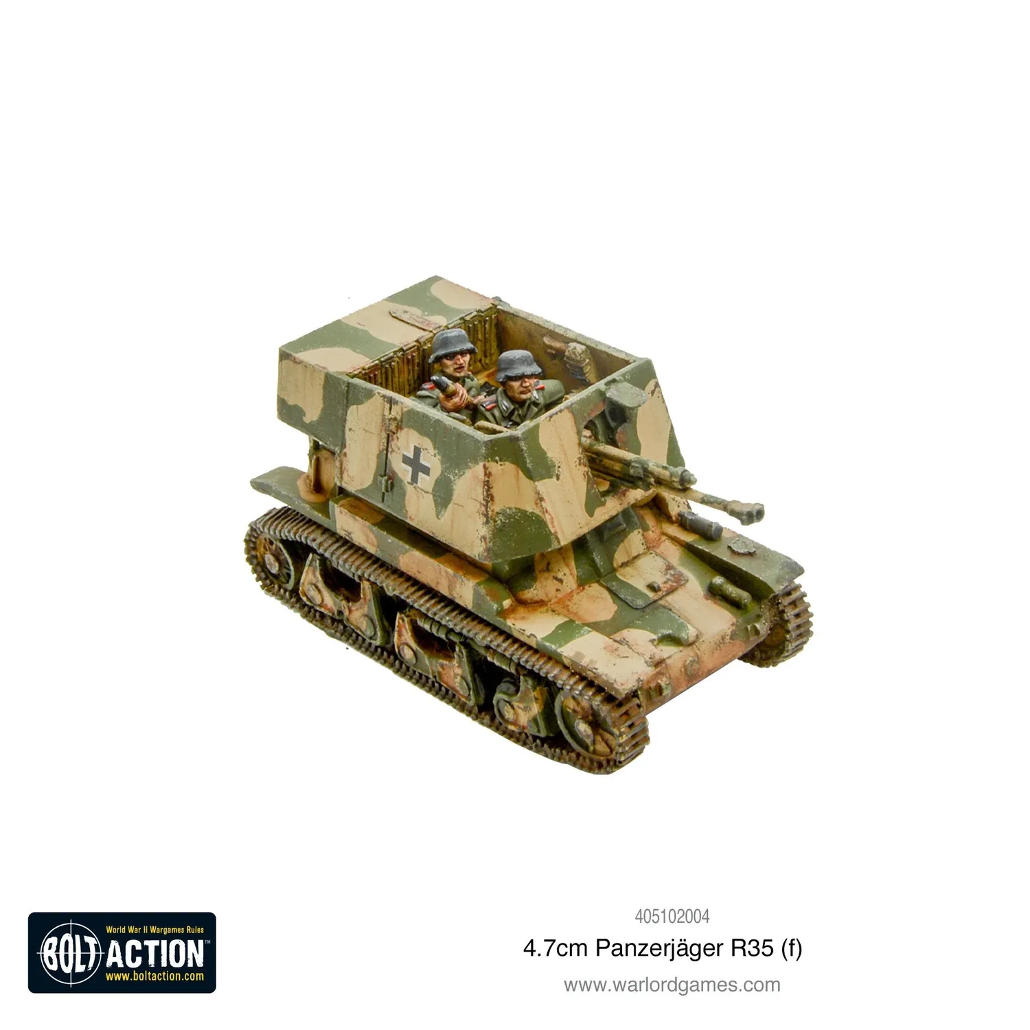 Warlord Games Bolt Action 4.7cm Panzerjager R35 (f) BA canon automoteur résine métal