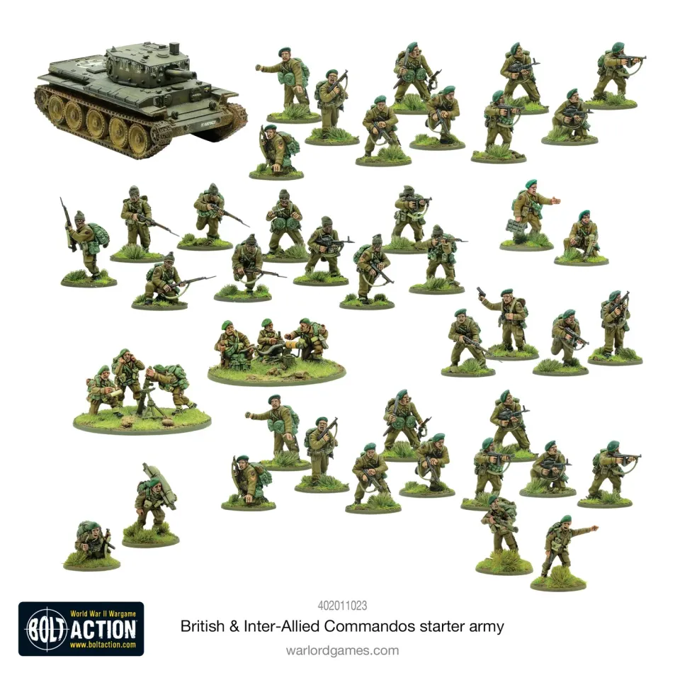 Bolt Action Churchill's Gangsters armée de démarrage commandos britanniques