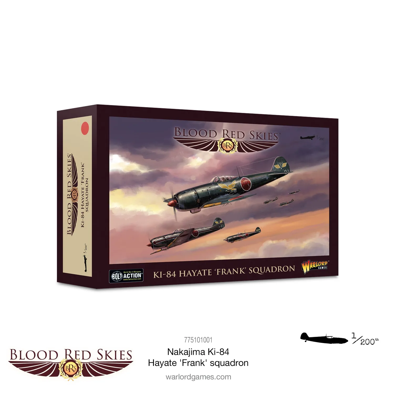 Warlord Games Blood Red Skies Ki-84 Frank escadrille 6 avions résine