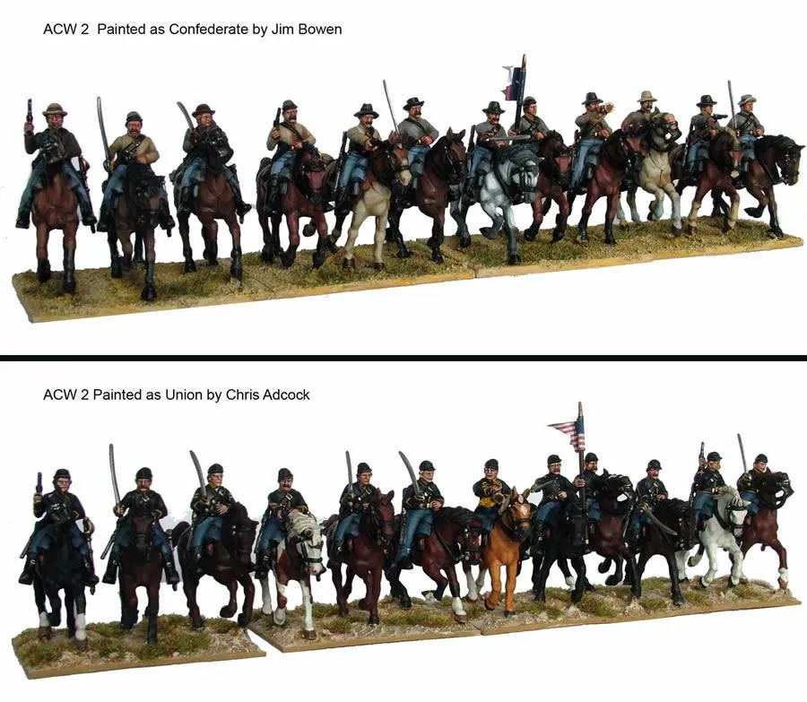 Perry Miniatures American Civil War Cavalry figurines x12 plastique