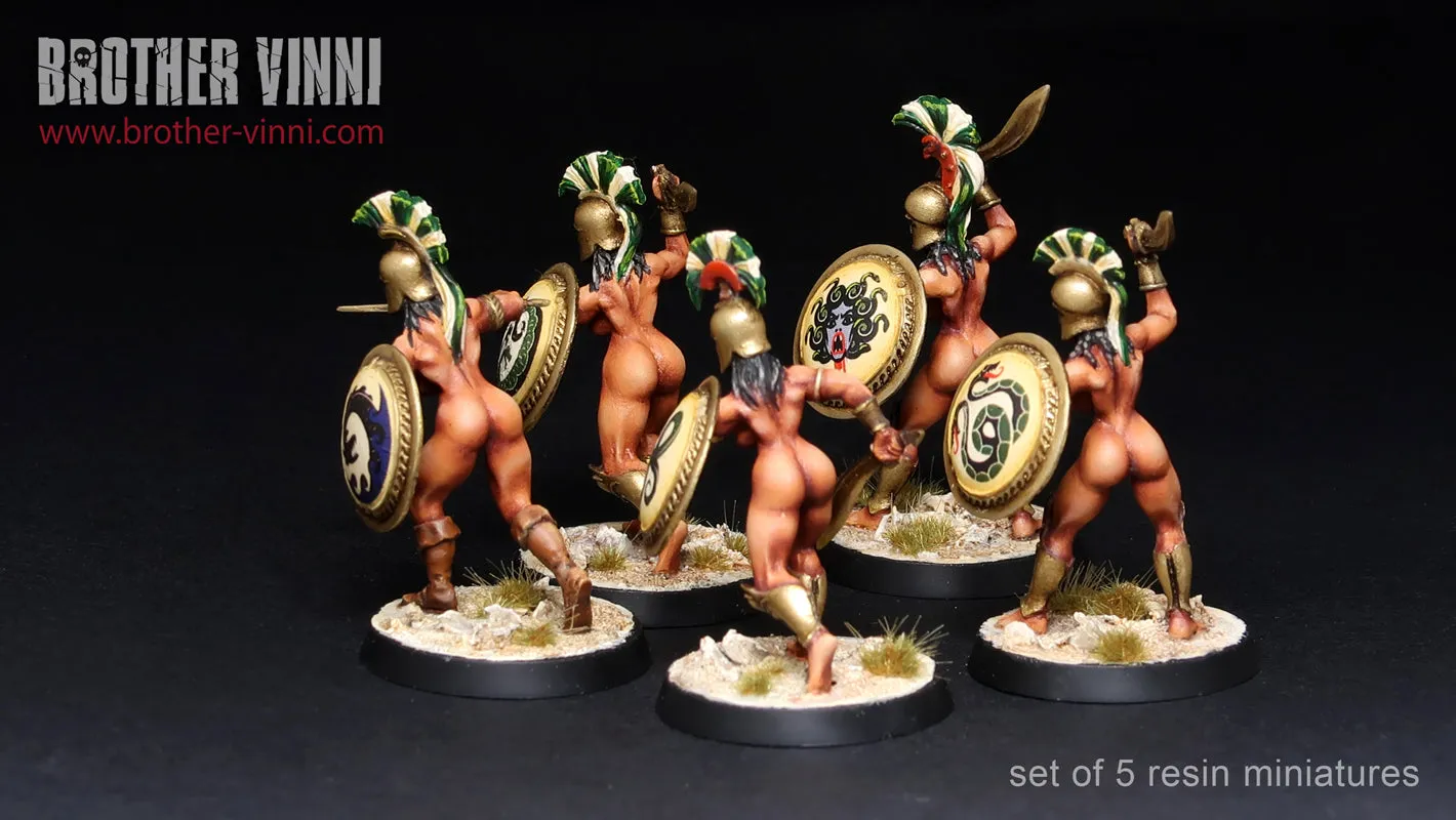 Brother Vinni Female Greek Hoplites figurines 28 mm lot de 5