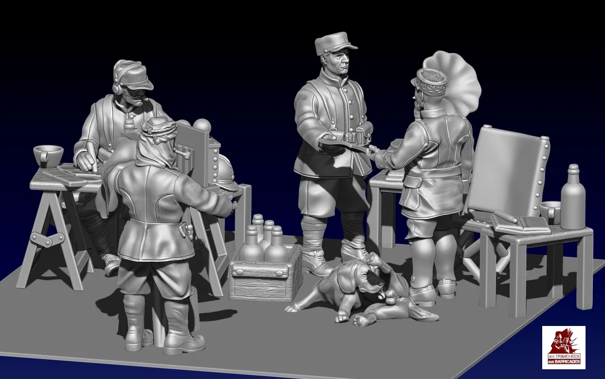 Des Tranchées aux Barricades Poilus d’Orient stretch goals fichier STL 28mm