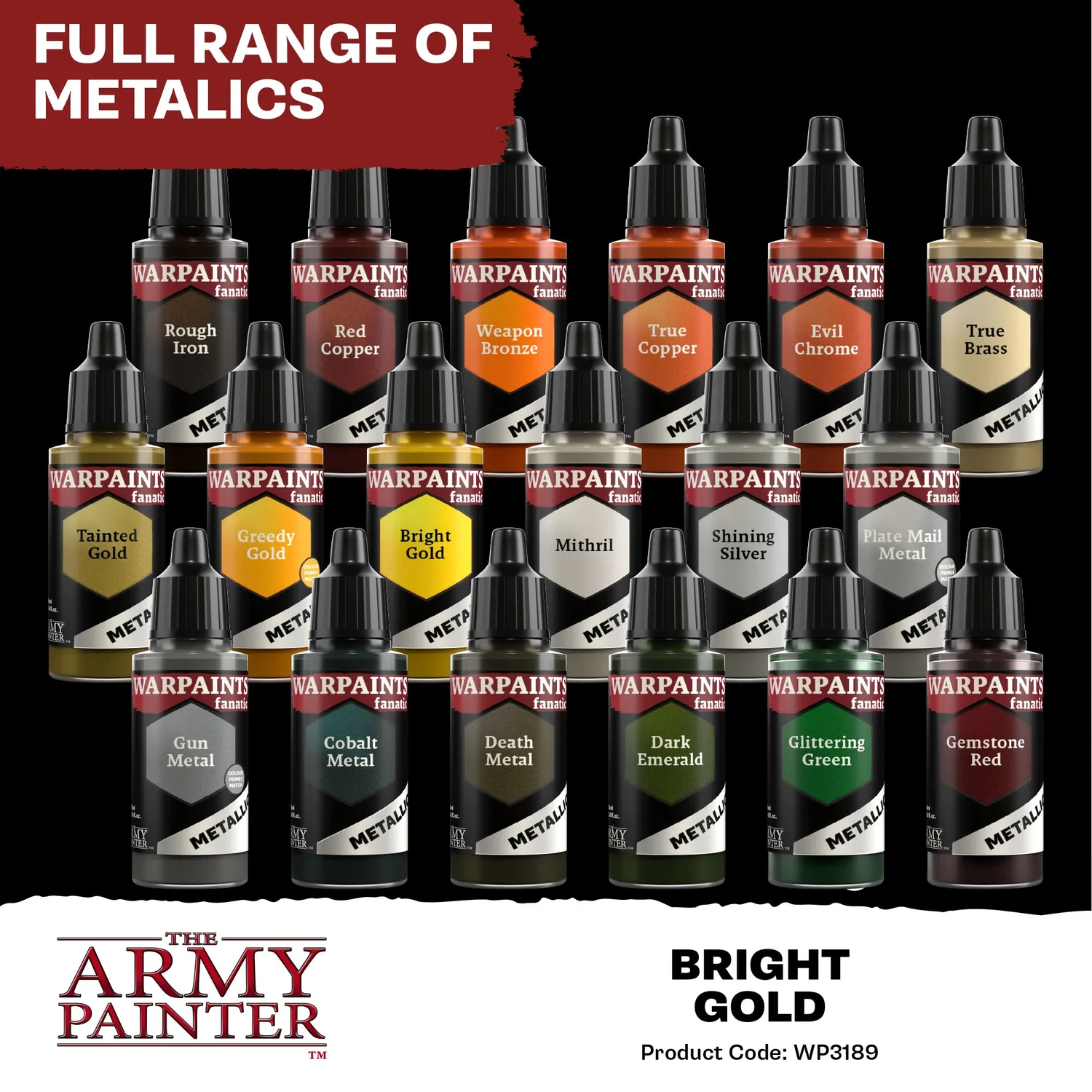 Army Painter Warpaints Fanatic Bright Gold peinture 18 ml