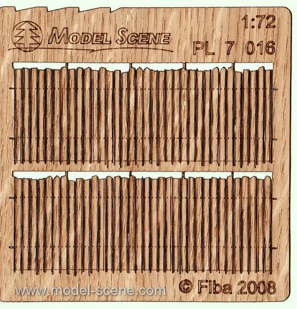 Albion Model Scene Wooden fence irregular cut I. clôture bois 2 pièces