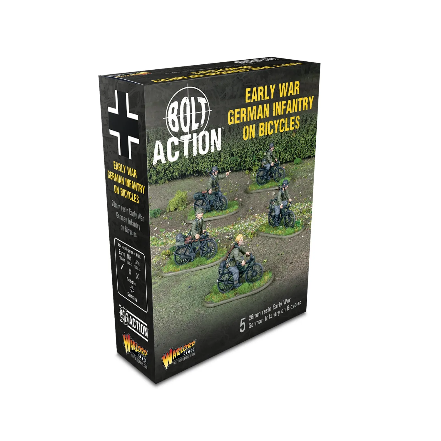 Bolt Action Early War German Infantry Bicycles figurines résine x5
