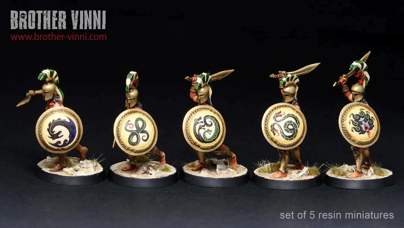 Brother Vinni Female Greek Hoplites figurines 28 mm lot de 5