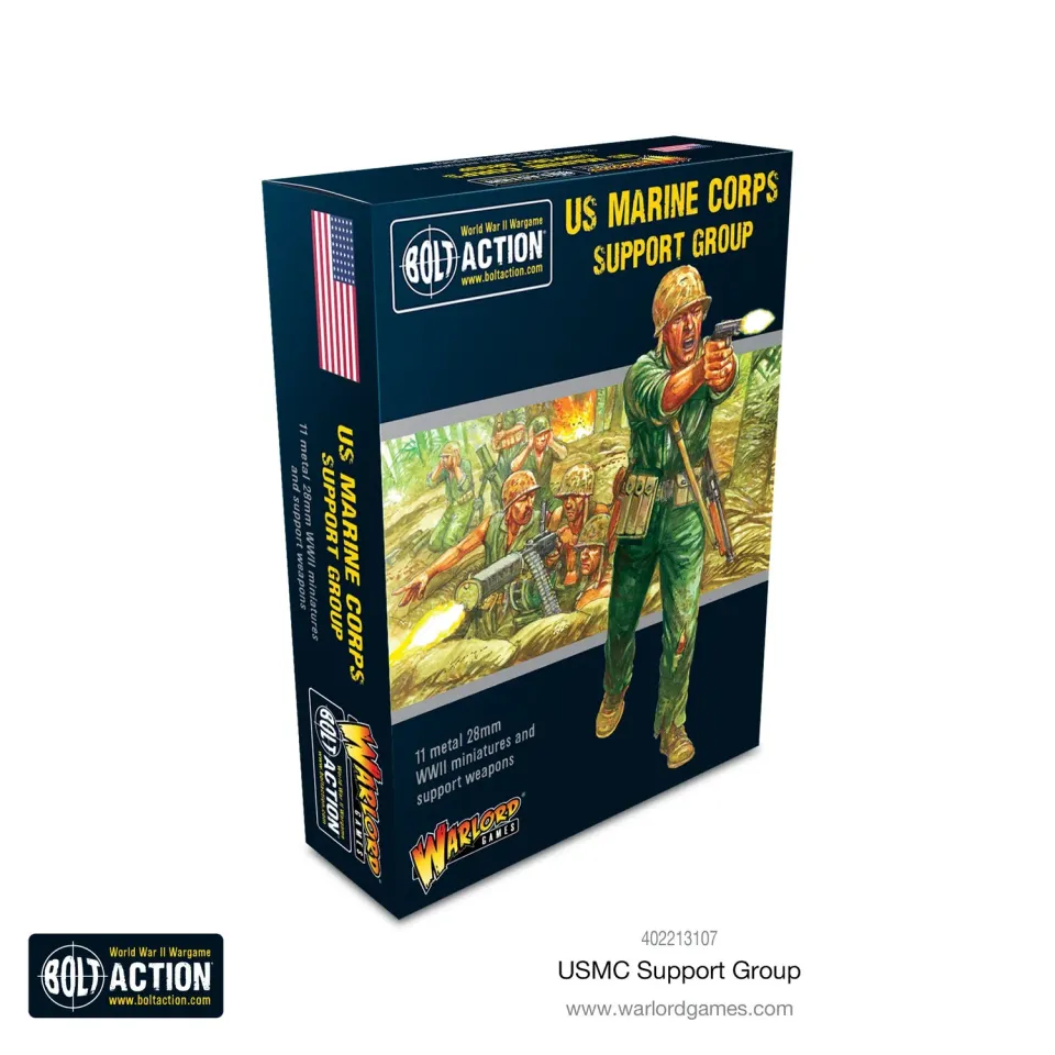 Bolt Action USMC Support Group figurines soutien