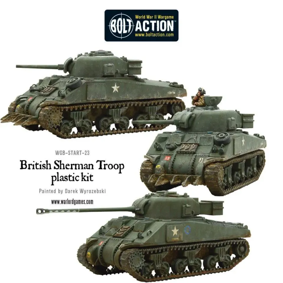 Bolt Action Sherman V Troop Firefly Vc chars 3 pièces