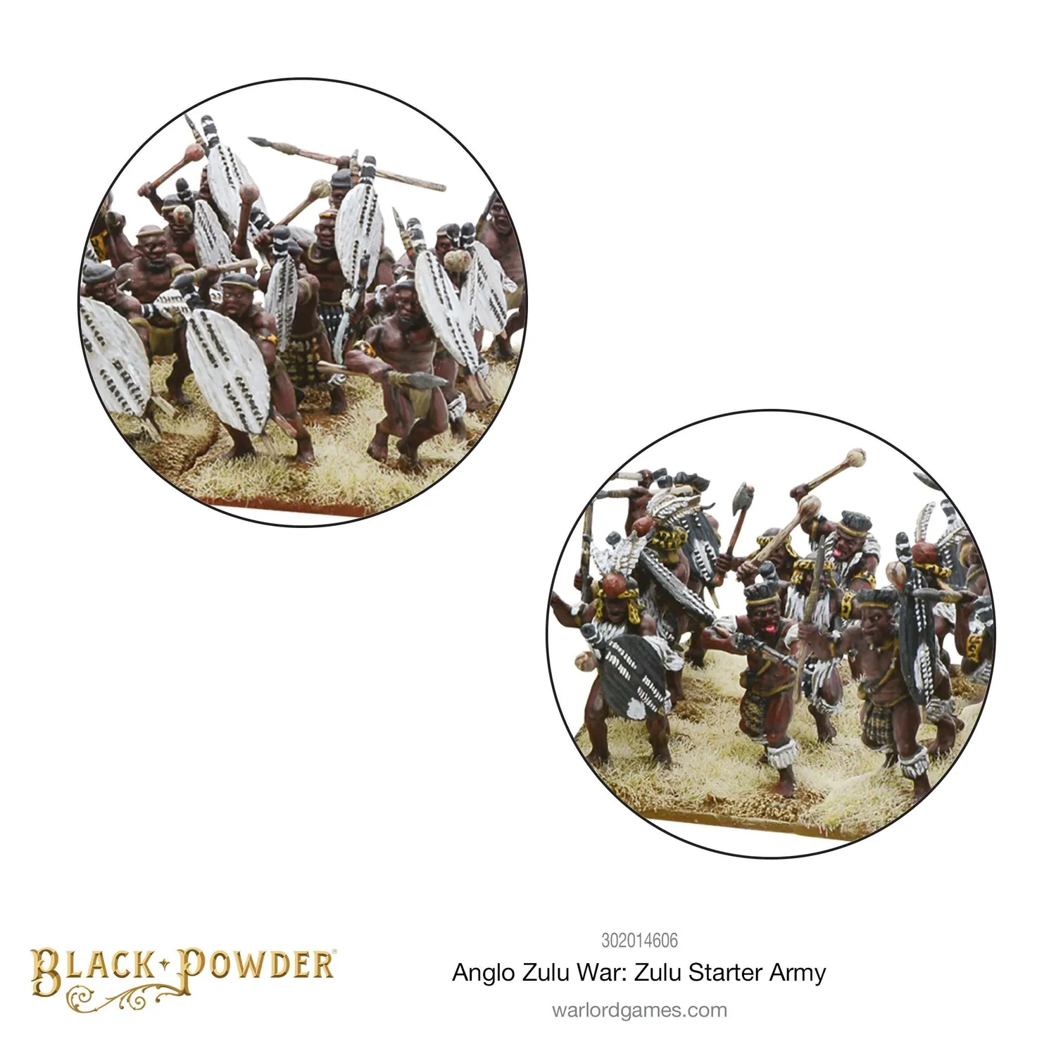 Warlord Anglo-Zulu armée Zulu Starter plastique 80 figs