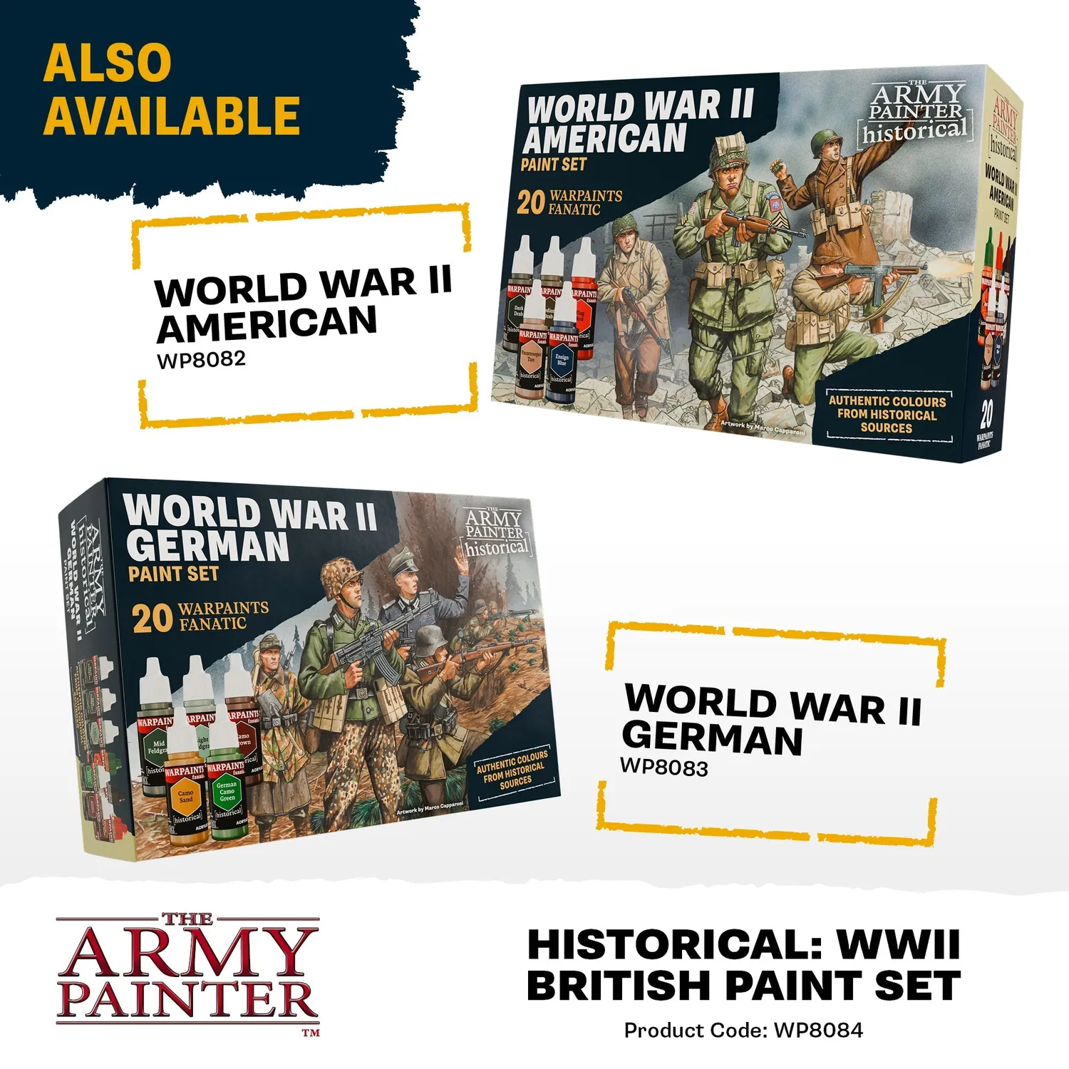 Bolt Action Warpaints Fanatic World War II British set peinture 20 pots