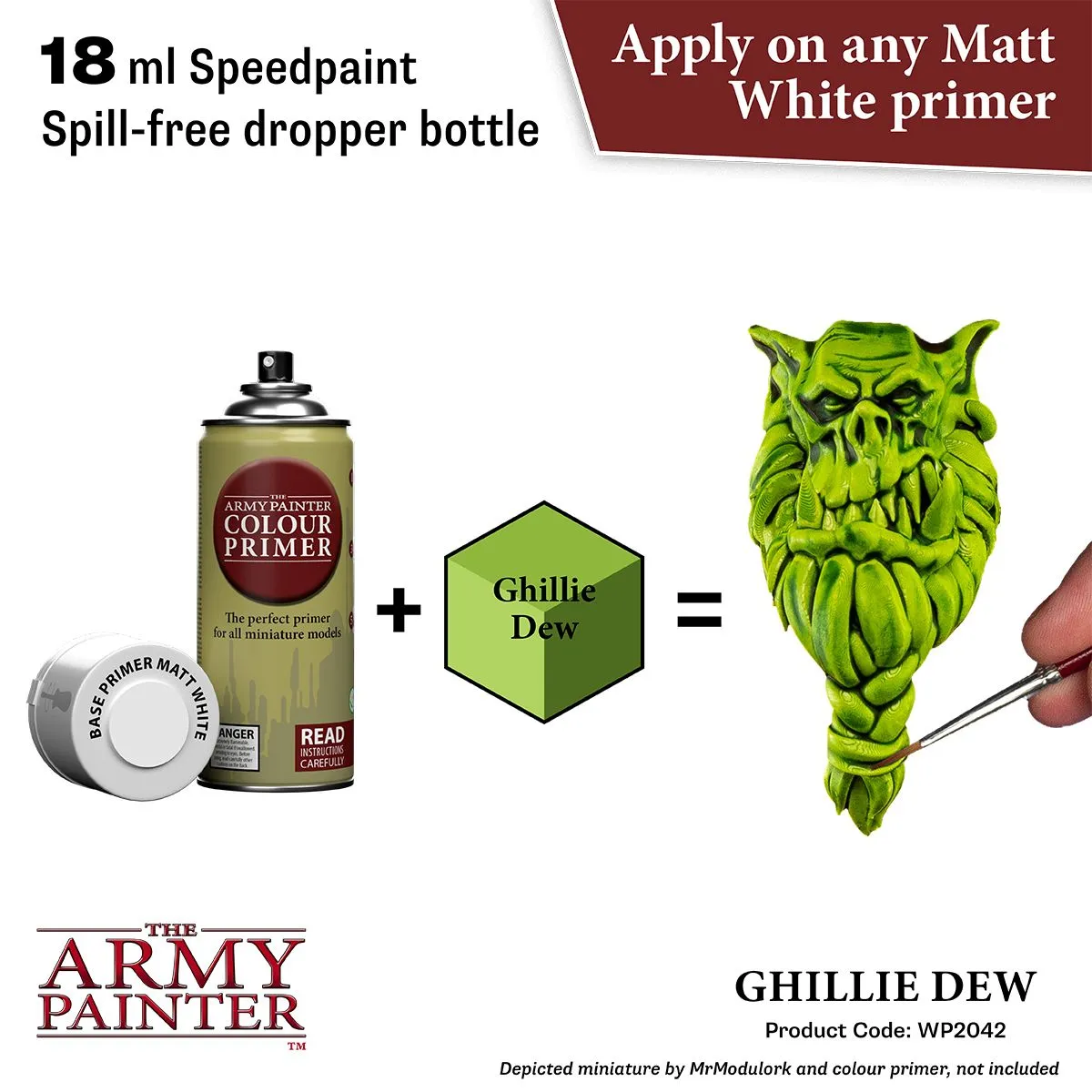 Bolt Action Speedpaint Ghillie Dew peinture verte unie