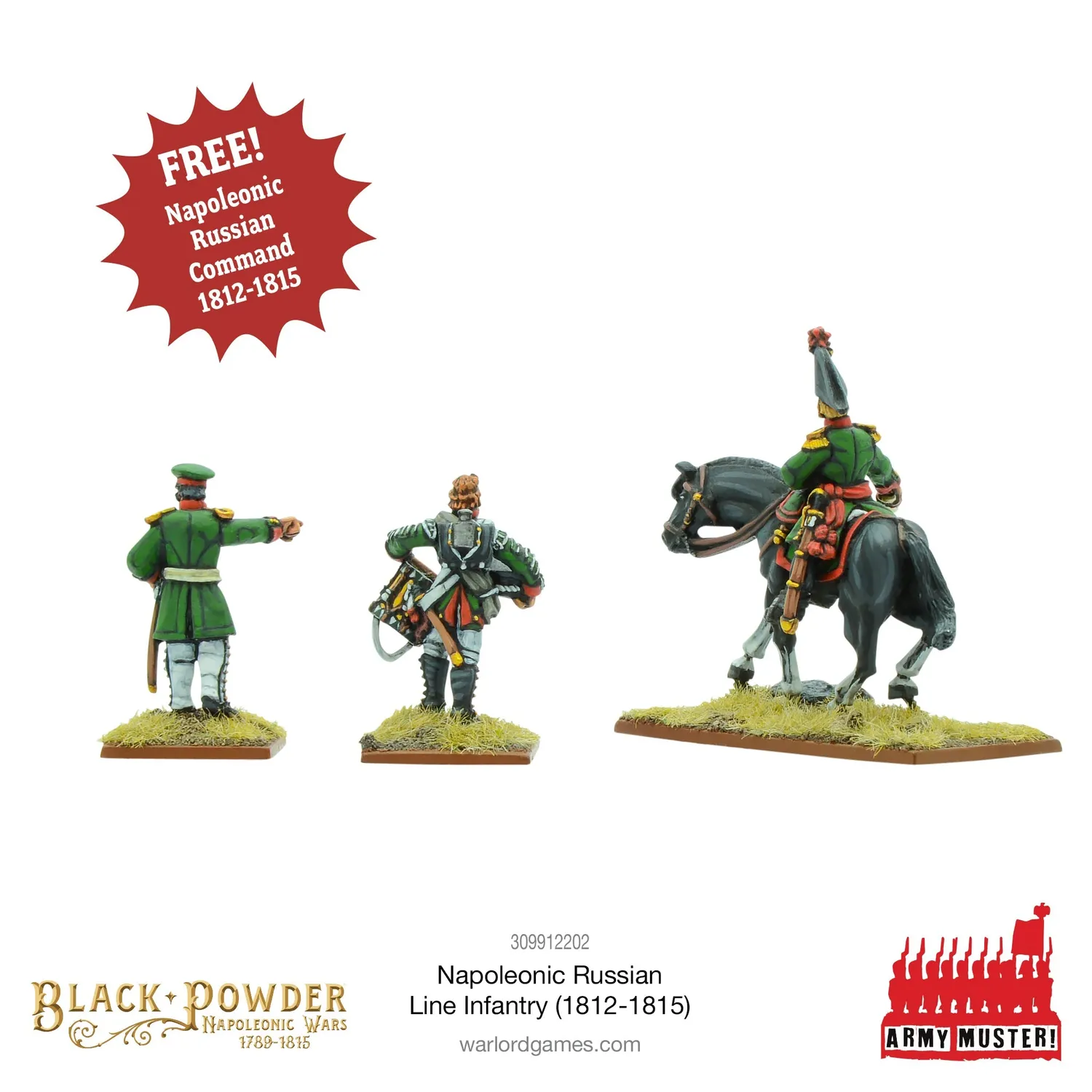 Bolt Action Black Powder Army Muster Napoleonic Russian Line Infantry 1812-1815 infanterie