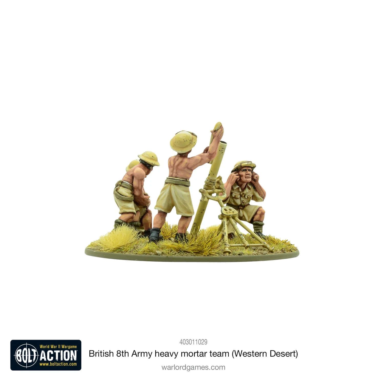 Warlord Games Bolt Action 8th Army mortier lourd figurines métal