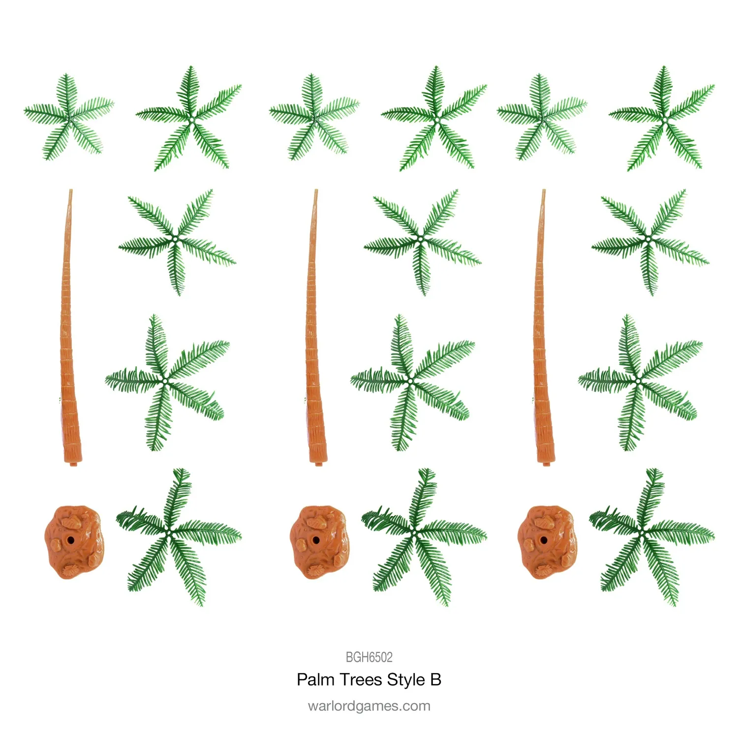 Bolt Action Palm Trees palmiers décor 1/72 3 pièces