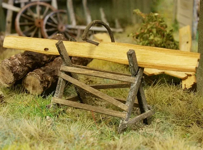 Albion Model Scene Saw-horse kit tréteaux miniature