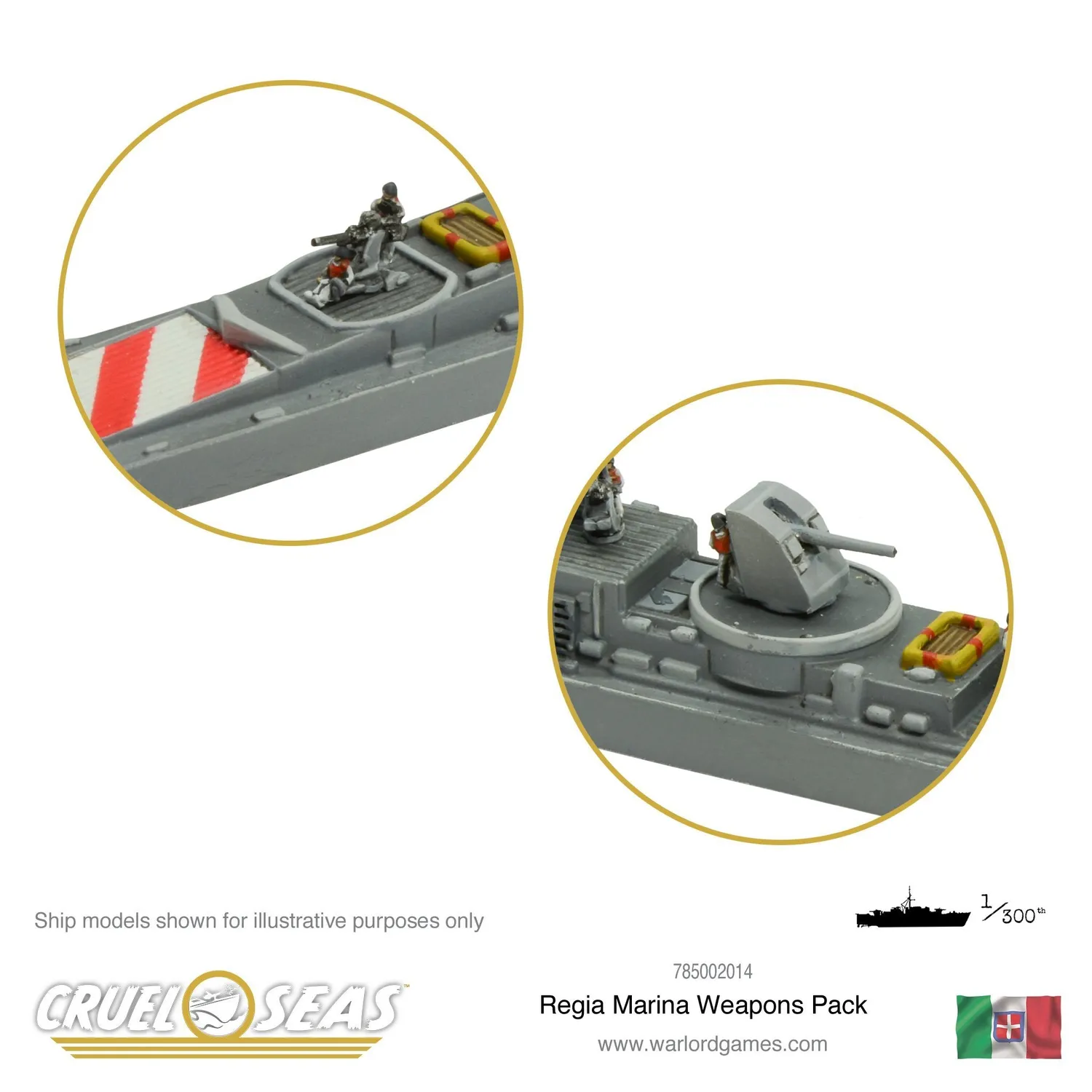 Bolt Action Cruel Seas Regia Marina pack armes métal