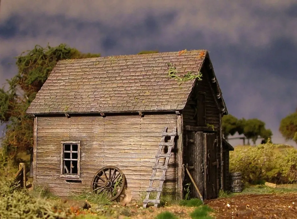 Bolt Action Terrain Ramshackle Barn grange en plastique