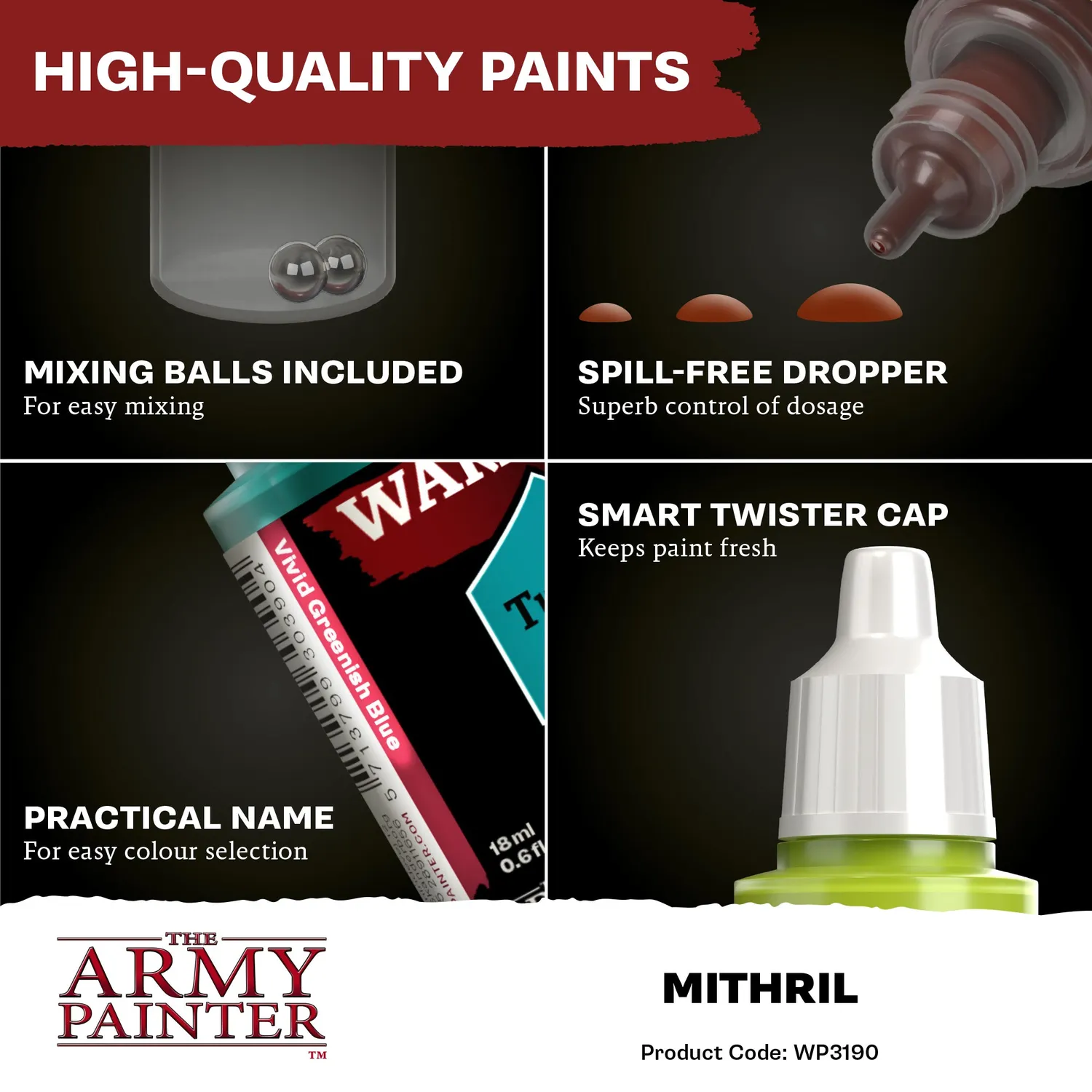 Army Painter Warpaints Fanatic Mithril peinture 18 ml métallique