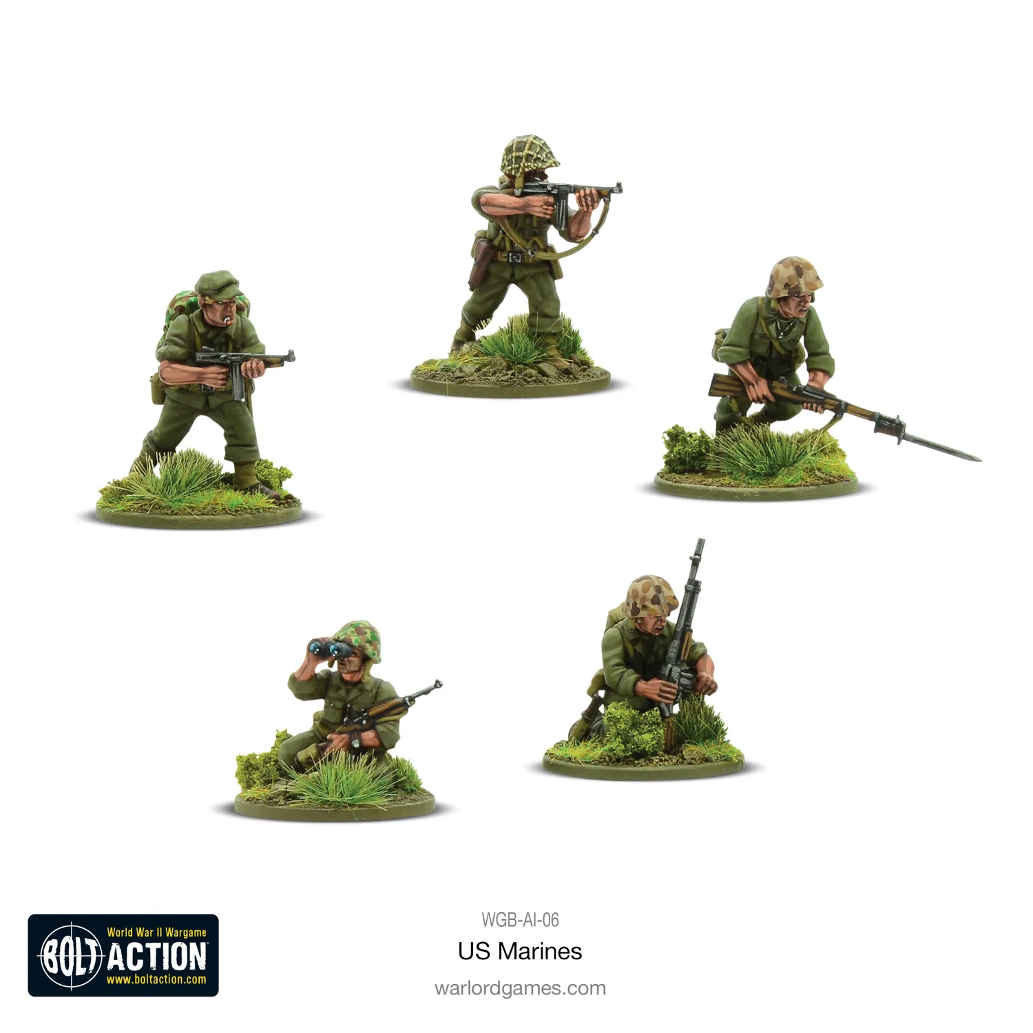 Bolt Action US Marines Platoon boîte de figurines plastique 30 pièces